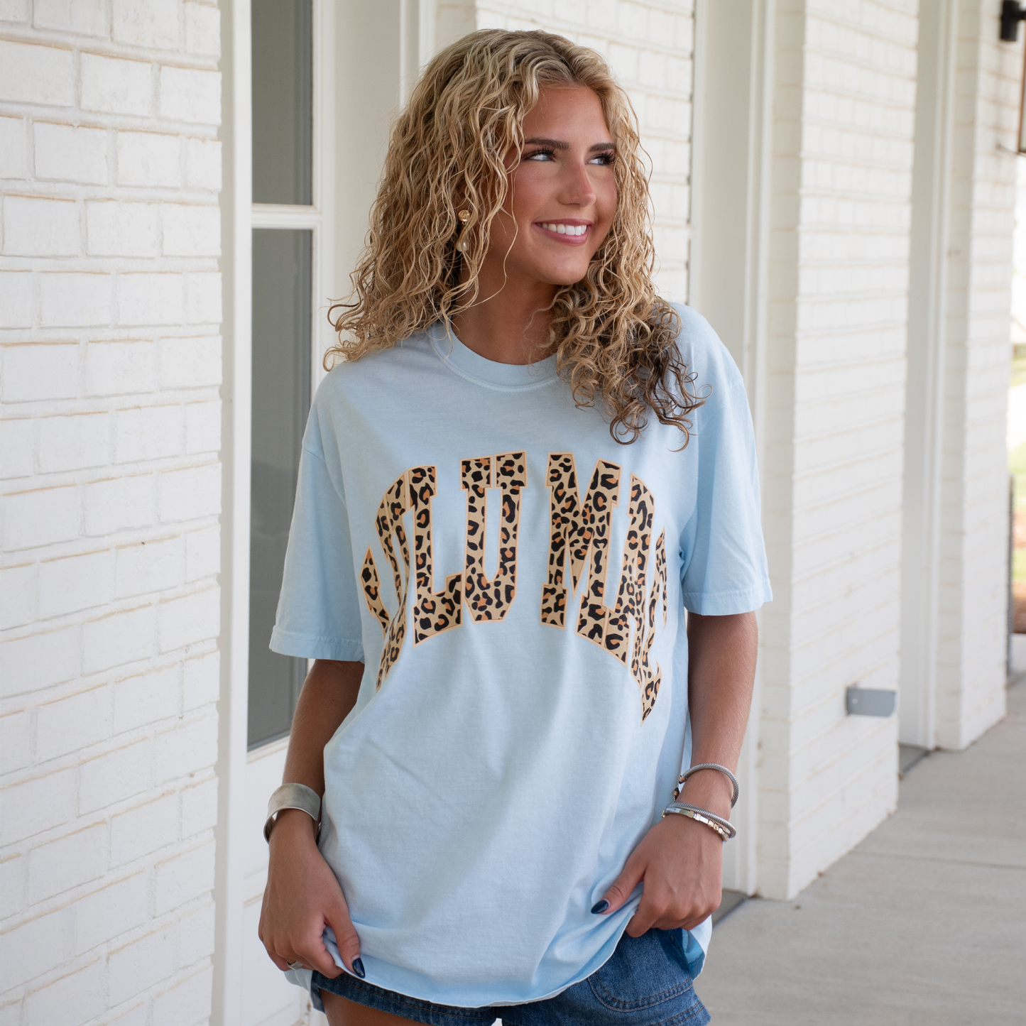 Leopard Adult Chambray Comfort Colors Tee