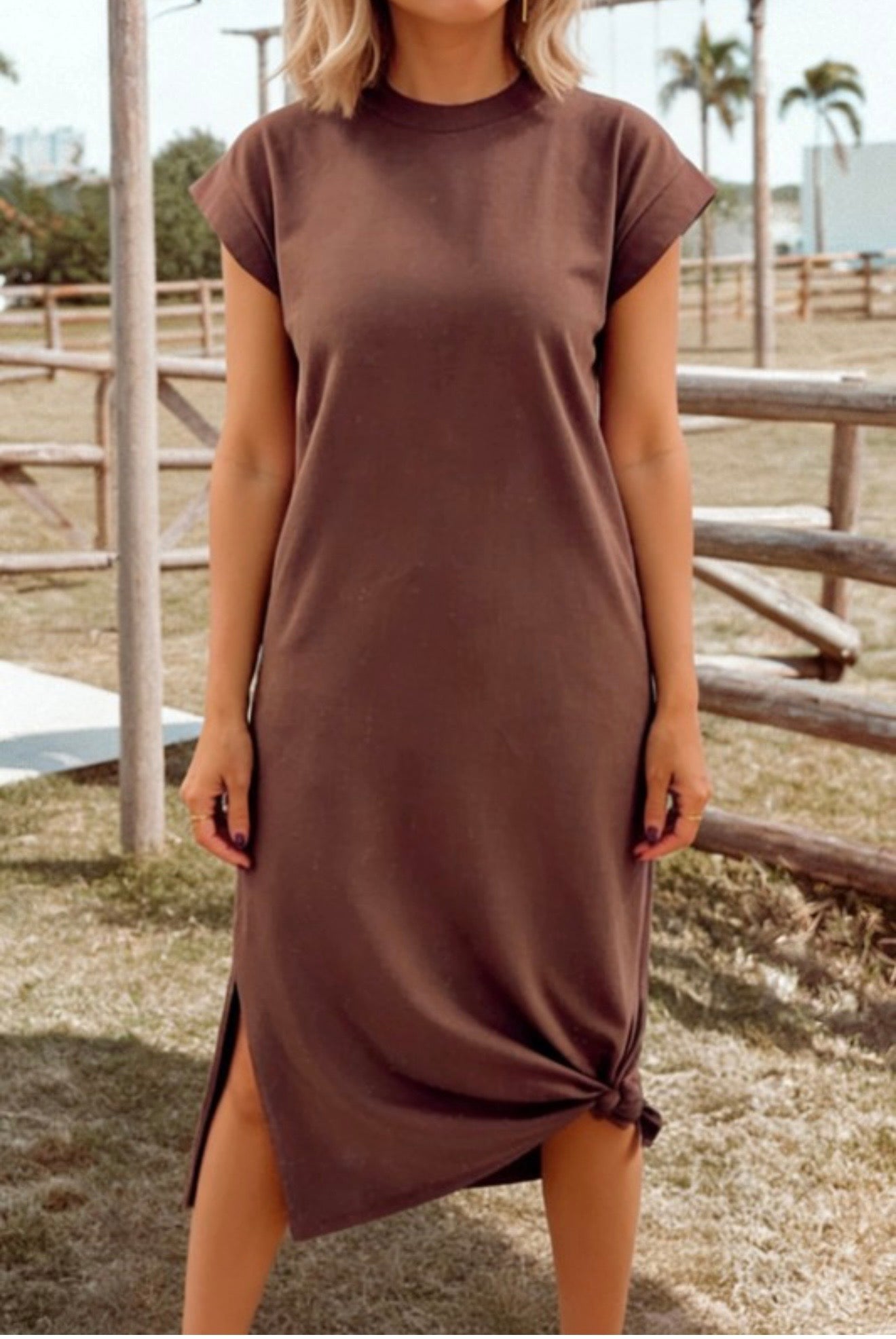 T-Shirt Maxi Dress with Side Slit
