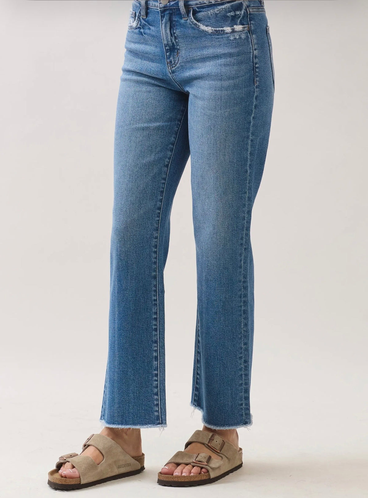 Denim Days High Rise Straight w Raw Hem