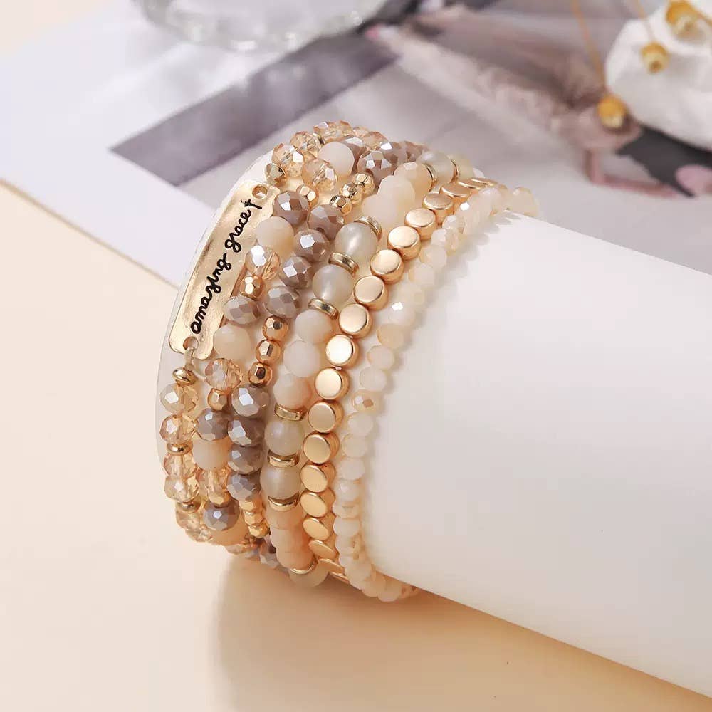 Amazing Grace Stackable Bracelets for Women. Christian Gifts