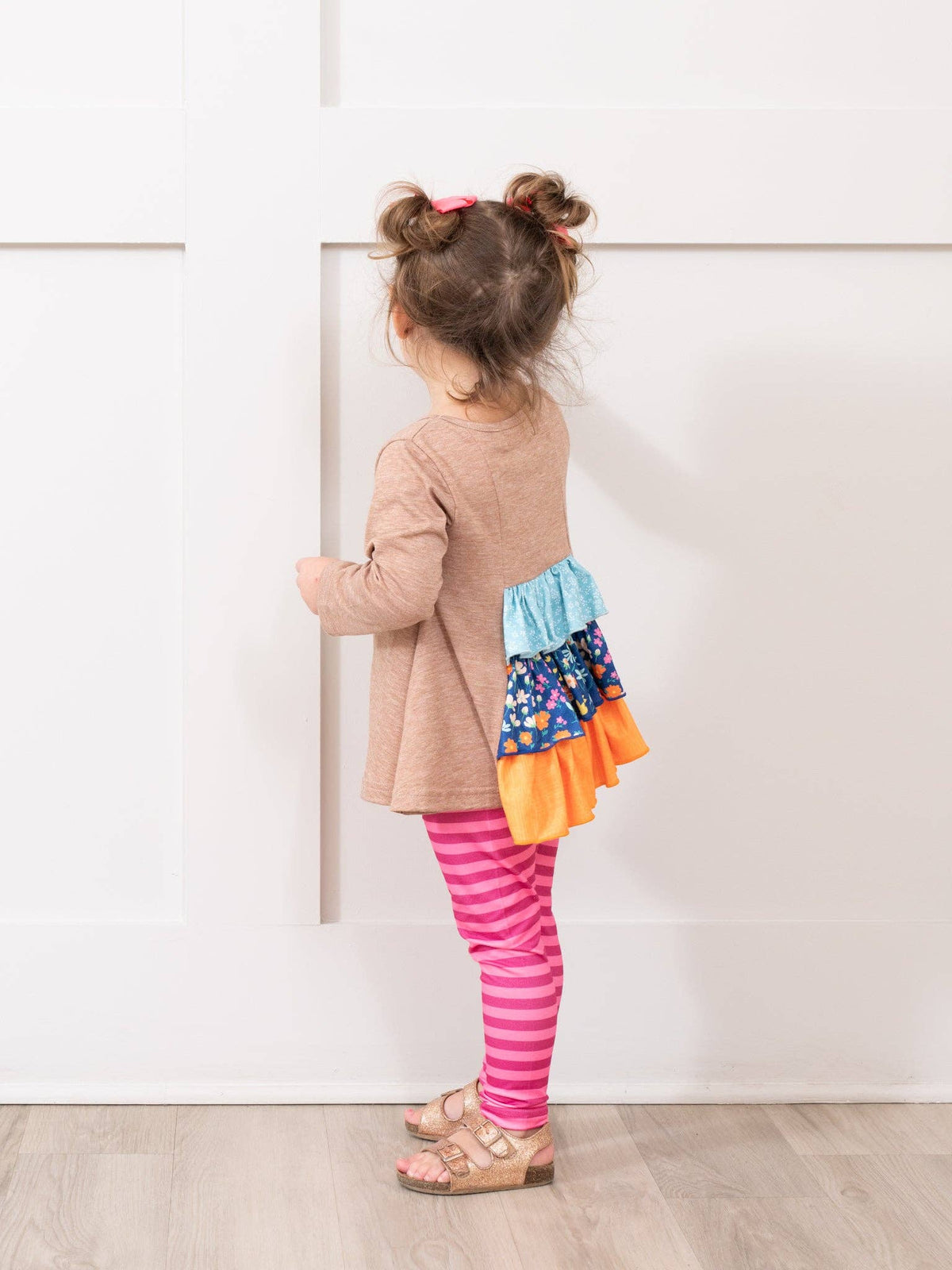 Tan & Pink Stripe Turkey Time Outfit