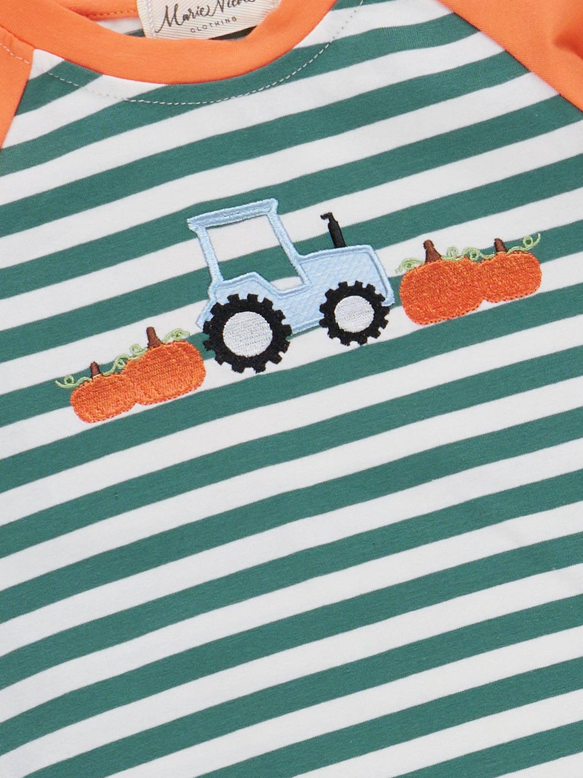 Pumpkin Tractor Express Striped Top