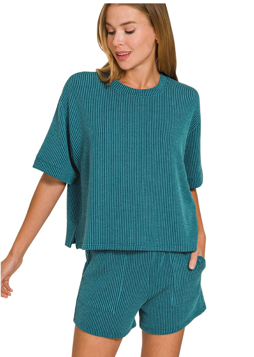 Ribbed Short Set