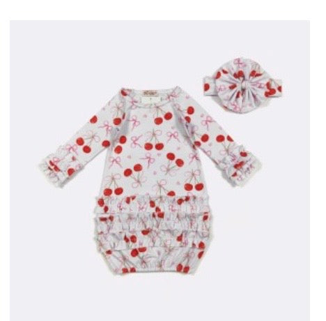 Cherry Baby Girl Gown