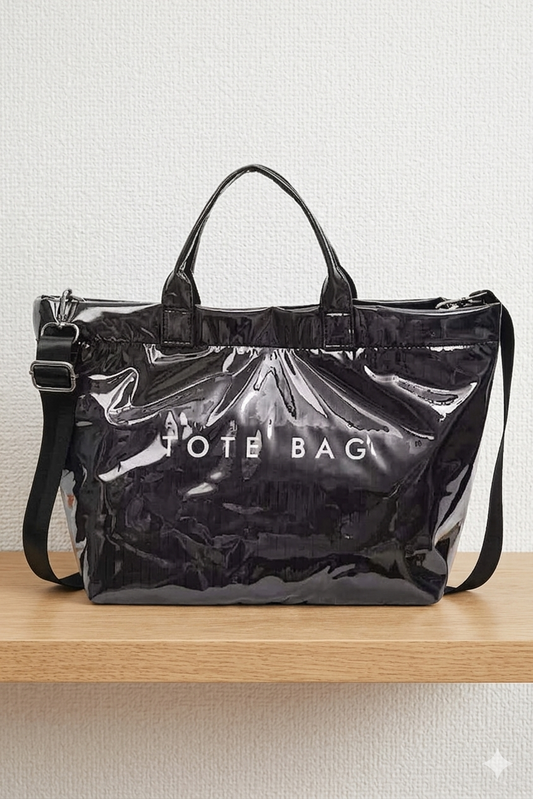 Black TOTE BAG with Strap